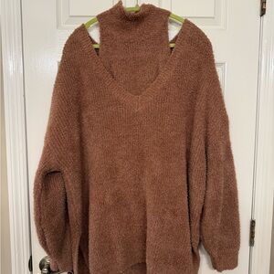 Cupshe Cozy Brown Turtleneck Sweater